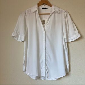 Maven West Classic White Button-Down Short Sleeves Shirt | NWT